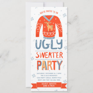 Ugly Sweater Kerstparty Uitnodiging