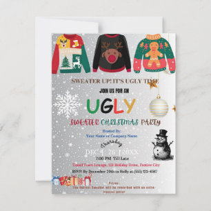 Ugly Sweater Kerstparty Uitnodiging