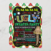 Ugly Sweater Kerstparty Uitnodiging (Voorkant / Achterkant)