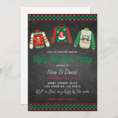 Ugly Sweater Kerstparty Uitnodiging (Voorkant / Achterkant)