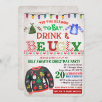 Ugly Sweater Kerstparty Uitnodiging