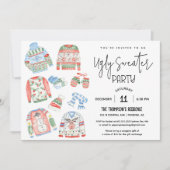 Ugly Sweater Kerstparty Uitnodiging (Voorkant)