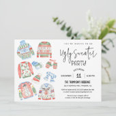 Ugly Sweater Kerstparty Uitnodiging (Staand voorkant)