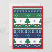 Ugly Sweater Kerstparty Uitnodiging (Achterkant)