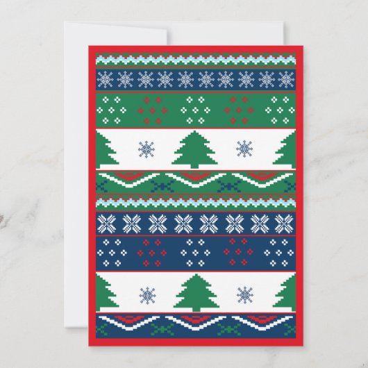 Ugly Sweater Kerstparty Uitnodiging (Achterkant)