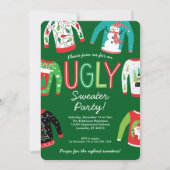 Ugly Sweater Kerstparty Uitnodiging (Voorkant)