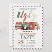 Ugly Sweater Kerstparty Uitnodiging (Voorkant)