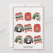 Ugly Sweater Kerstparty Uitnodiging (Achterkant)