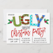 Ugly Sweater Kerstparty Uitnodiging (Voorkant)