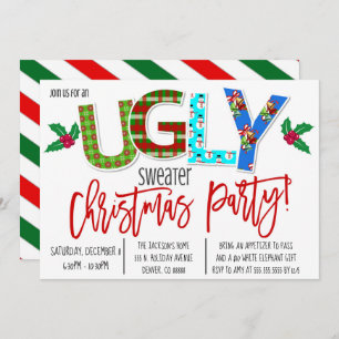 Ugly Sweater Kerstparty Uitnodiging