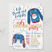 Ugly Sweater Kerstparty Uitnodiging (Voorkant)