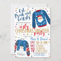 Ugly Sweater Kerstparty Uitnodiging