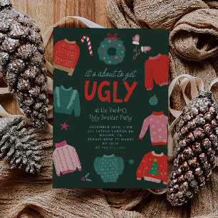 Ugly Sweater Kerstparty Uitnodiging