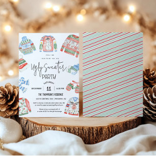 Ugly Sweater Kerstparty Uitnodiging