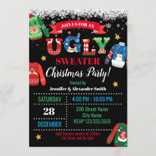 Ugly Sweater Kerstparty Uitnodiging