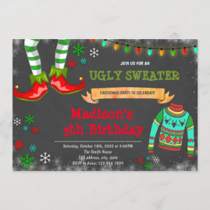 Ugly Sweater Kerstparty Uitnodiging