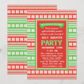 Ugly Sweater Kerstparty Uitnodiging (Voorkant / Achterkant)