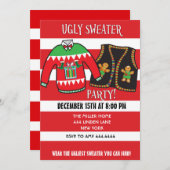 Ugly Sweater Kerstparty Uitnodiging (Voorkant / Achterkant)