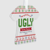 Ugly Sweater kersttacky Nordic Red Green Knit Ornament (voorkant)