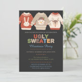 Ugly Sweater Kerstuitnodiging Kaart (Staand voorkant)