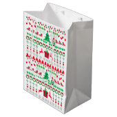 Ugly Sweater knit pattern style Medium Cadeauzakje (Voorkant Gekanteld)
