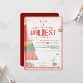 Ugly Sweater Lelijkste Wedstrijd Kerstvakantie Kaart