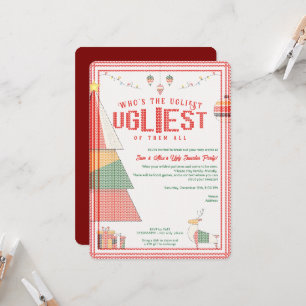 Ugly Sweater Lelijkste Wedstrijd Kerstvakantie Kaart