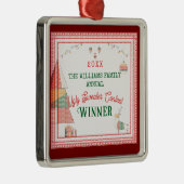 Ugly Sweater Lelijkste Wedstrijd Kerstvakantie Metalen Ornament (Rechts)