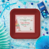 Ugly Sweater Lelijkste Wedstrijd Kerstvakantie Papieren Bordje (Feest)