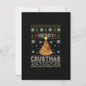 Ugly Sweater Merry Crustmas Pizza Pie Kerstmis Kaart (Voorkant)