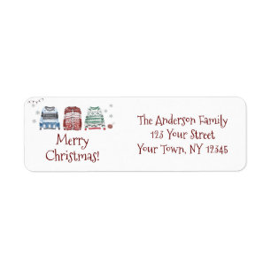 Ugly Sweater Merry kerst Return-adres Etiket