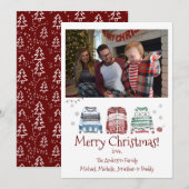 Ugly Sweater Merry Kerstmis met foto Feestdagenkaart (Voorkant / Achterkant)