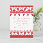 Ugly Sweater met rendieruitnodiging Kaart (Staand voorkant)