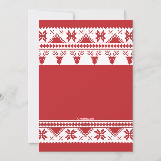 Ugly Sweater met rendieruitnodiging Kaart (Achterkant)