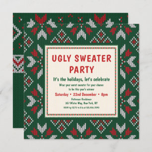 Ugly Sweater Modern Holiday Party Kaart