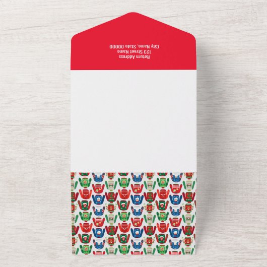 Ugly Sweater Party All in One Invitation All In One Uitnodiging (Buitenkant)