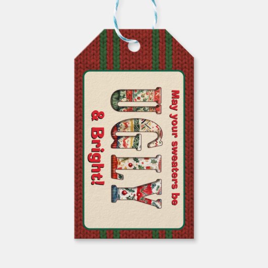 Ugly Sweater Party Cadeaulabel (Voorkant)