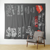 Ugly Sweater Party Fotoshoot Achtergrond Wandkleed (In Situ (horizontaal))