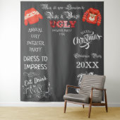 Ugly Sweater Party Fotoshoot Achtergrond Wandkleed (In situ)