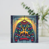 Ugly Sweater Party Funny Christmas Kaart (Staand voorkant)