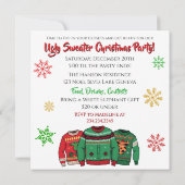 Ugly Sweater Party Funny Christmas Kaart (Achterkant)