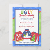 Ugly Sweater Party Gepersonaliseerd Holiday Uitnod Kaart (Voorkant)