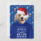 Ugly Sweater Party Golden Retriever Invitation Kaart (Voorkant)