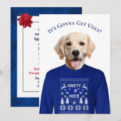 Ugly Sweater Party Golden Retriever Kaart (Voorkant / Achterkant)