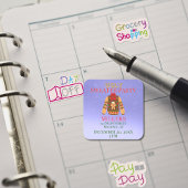 Ugly Sweater Party Herinnering Vierkante Sticker