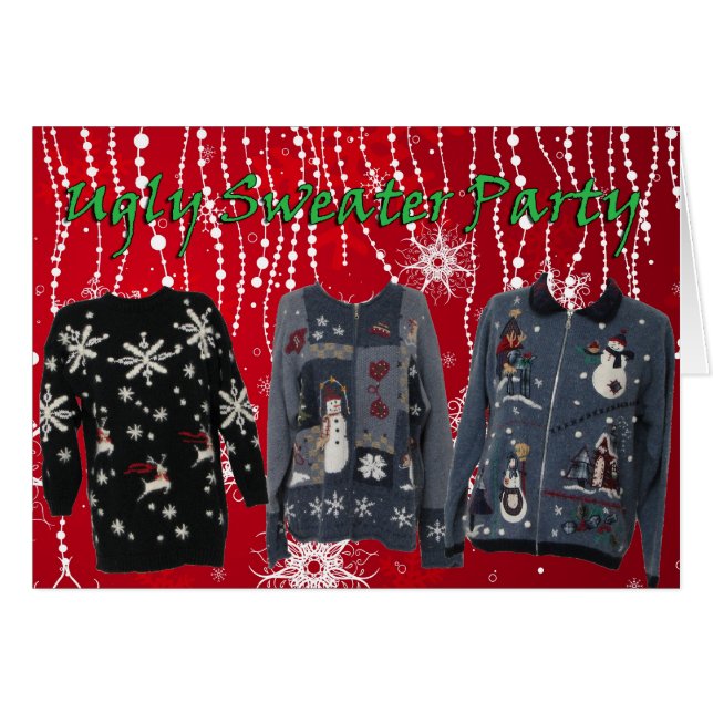 Ugly Sweater Party Invitation (Voorkant Horizontaal)