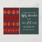 Ugly Sweater Party Invitation  Briefkaart (Voorkant)