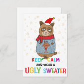 Ugly Sweater party invitation, Christmas party Kaart (Voorkant / Achterkant)