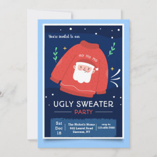 Ugly Sweater Party Invitation Kaart