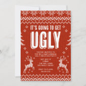 Ugly Sweater Party Invitation Kaart (Voorkant)